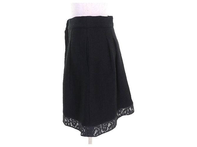 Timeless Conjunto de dos piezas de tweed de algodón con botones COCO de Chanel Negro - vista 8