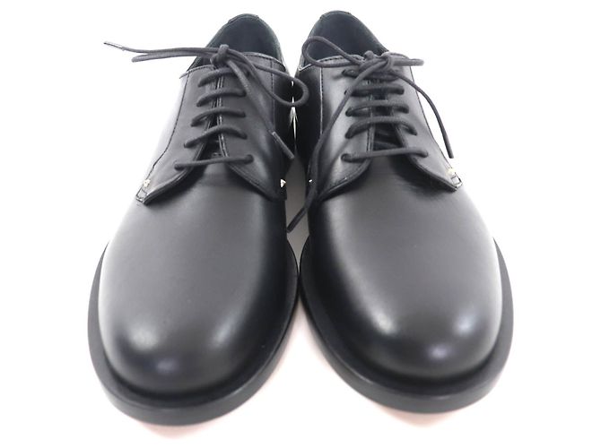 Scarpe stringate in pelle Rockstud di Valentino Garavani Nero - vista 3