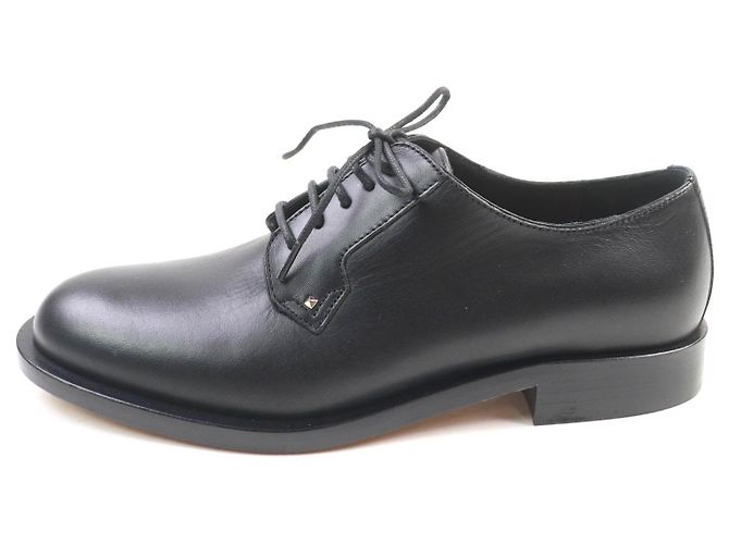 Scarpe stringate in pelle Rockstud di Valentino Garavani Nero - vista 4