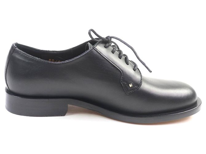 Scarpe stringate in pelle Rockstud di Valentino Garavani Nero - vista 5