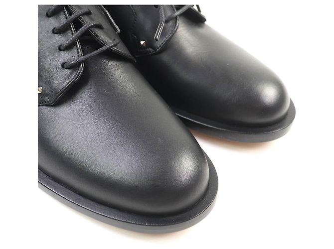 Scarpe stringate in pelle Rockstud di Valentino Garavani Nero - vista 7