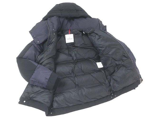 Moncler JOFFE GIUBBOTTO Nylon Polyester Down Jacket Blue Navy blue - view 3