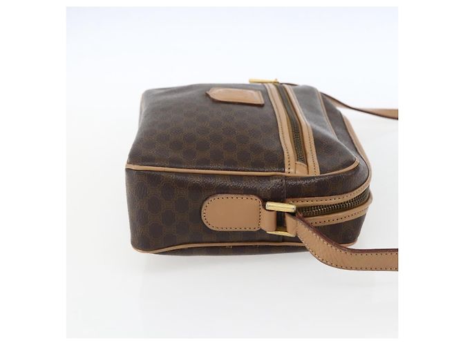 Céline Celine Vintage Macadam Canvas and Leather Marrone - vista 4
