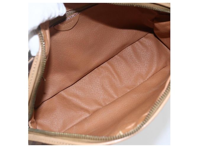 Céline Celine Vintage Macadam Canvas and Leather Marrone - vista 5