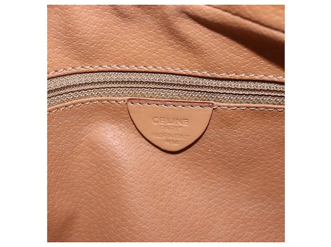 Céline Celine Vintage Macadam Canvas and Leather Marrone - vista 6