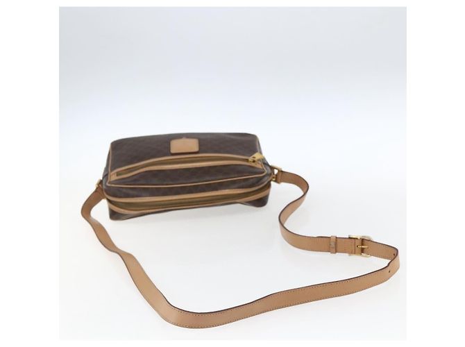 Céline Celine Vintage Macadam Canvas and Leather Marrone - vista 7