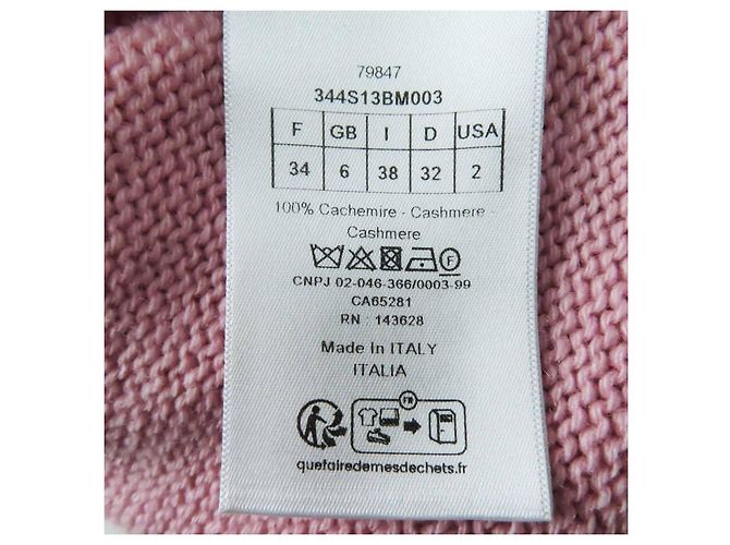 Jersey de cachemira Christian Dior 344S13BM003 Castaño Rosa - vista 7