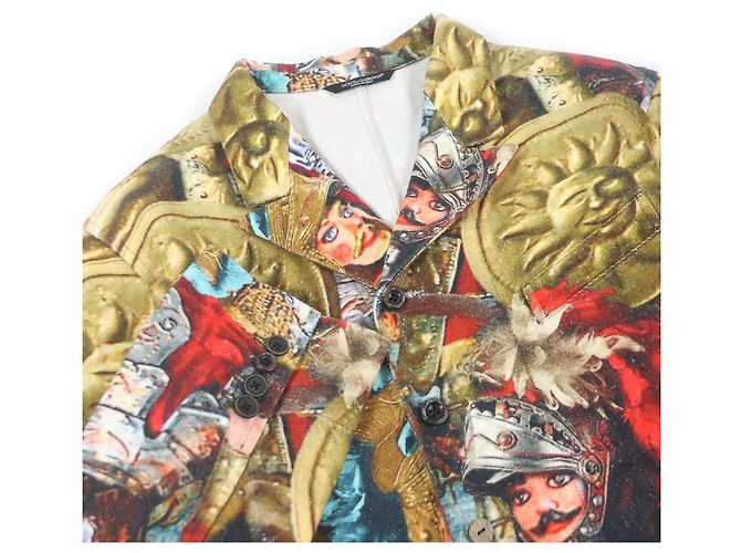 Dolce & Gabbana Giacca in lino e cotone nera Dolce&Gabbana Multicolore - vista 2