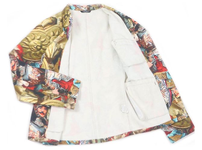 Dolce & Gabbana Giacca in lino e cotone nera Dolce&Gabbana Multicolore - vista 3