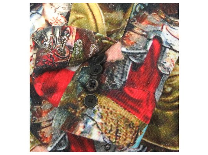 Dolce & Gabbana Giacca in lino e cotone nera Dolce&Gabbana Multicolore - vista 6