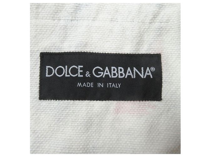 Dolce & Gabbana Giacca in lino e cotone nera Dolce&Gabbana Multicolore - vista 7