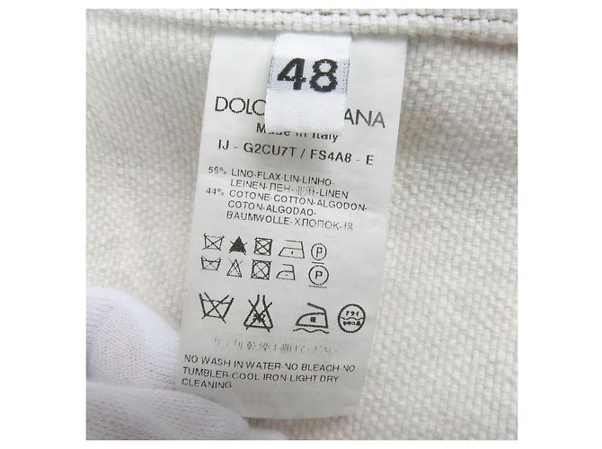 Dolce & Gabbana Giacca in lino e cotone nera Dolce&Gabbana Multicolore - vista 8
