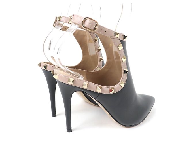 Pumps in pelle Rockstud Valentino Garavani Nero - vista 3