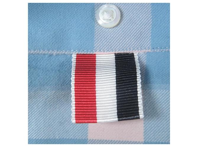 Camisa de algodón Thom Browne MWL272A Rosa Azul - vista 5