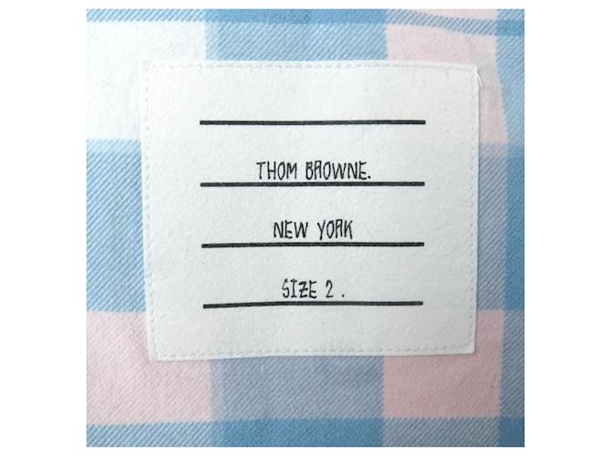 Camisa de algodón Thom Browne MWL272A Rosa Azul - vista 6