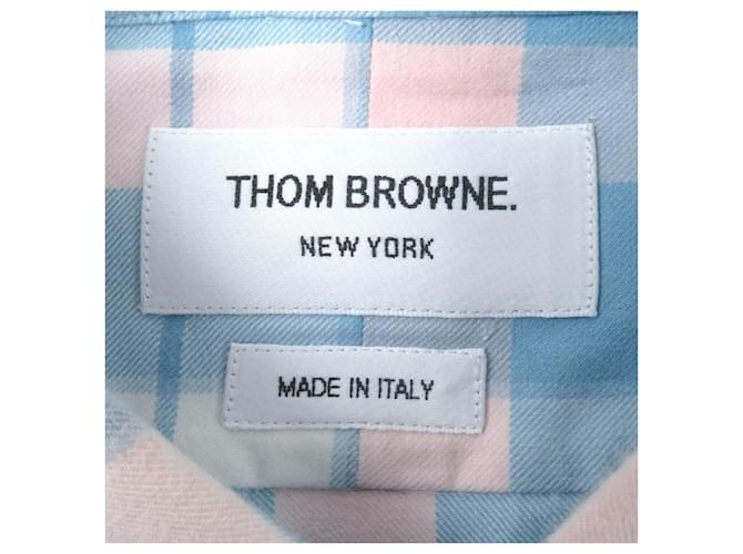 Camisa de algodón Thom Browne MWL272A Rosa Azul - vista 7