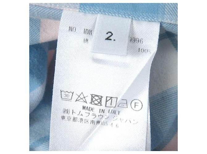 Camisa de algodón Thom Browne MWL272A Rosa Azul - vista 8