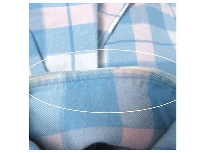 Camisa de algodón Thom Browne MWL272A Rosa Azul - vista 9