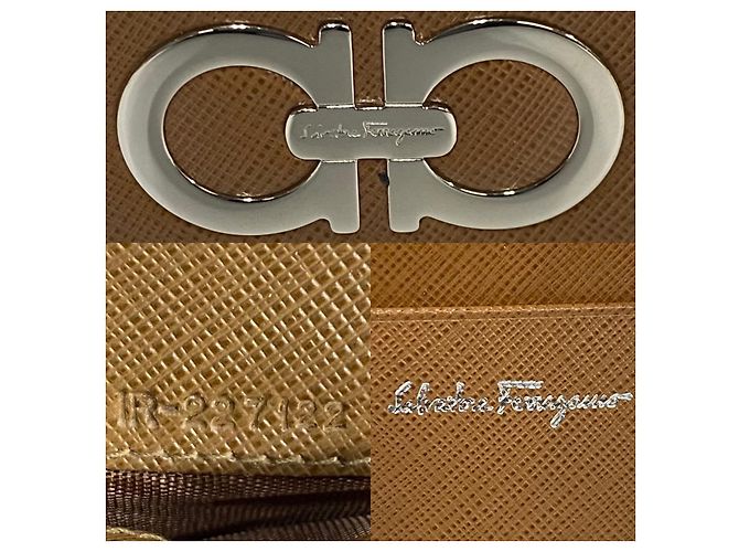Gancini Portafoglio in pelle Salvatore Ferragamo Marrone - vista 3