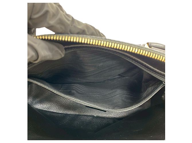 Triomphe Céline Borsa a mano Celine Macadam Trionf Leather Marrone Nero - vista 11