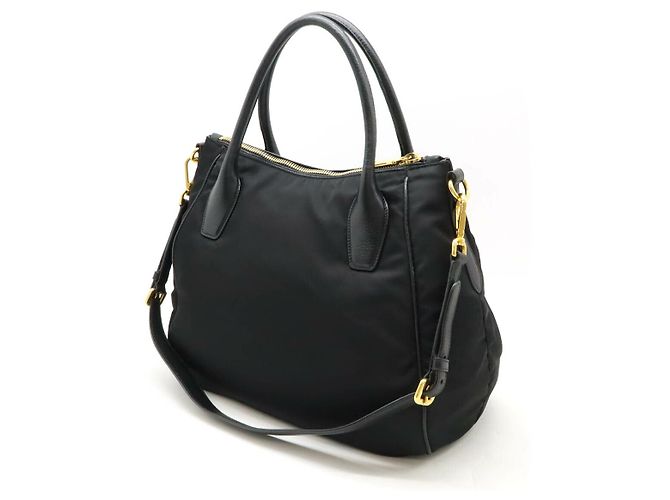 Tote Bolsa 2 em 1 de nylon Prada BR4992 Preto - vista 2