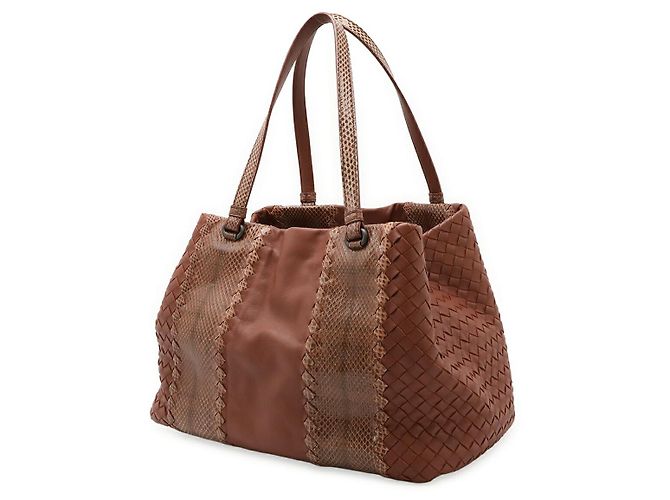 Bottega Veneta Cabat Ayers Leder Python 2-Wege Tote Bag Braun - Ansicht 2