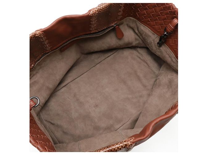Bottega Veneta Cabat Ayers Leder Python 2-Wege Tote Bag Braun - Ansicht 5