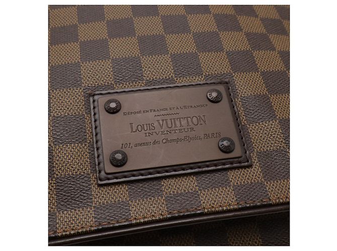 Borsa a spalla Damier Brooklyn MM di Louis Vuitton Marrone - vista 4