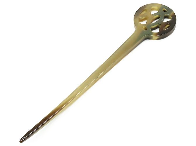 Haaraccessoire aus Büffelhorn Rocaille von Hermès Braun - Ansicht 2