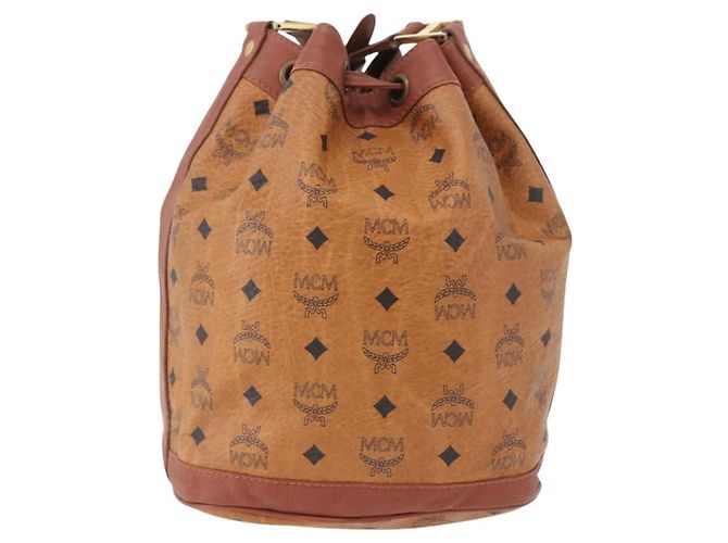 MCM Visetos Canvas and Leather Marrone - vista 2