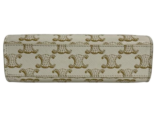 Céline Celine Mini Partial Cabas Triomphe Handtasche Weiß - Ansicht 5