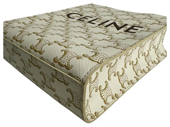 Céline Celine Mini Partial Cabas Triomphe Handtasche Weiß - Ansicht 6