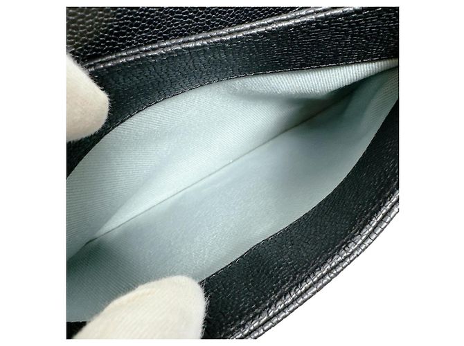 Borsa a spalla in pelle di vitello grana nera Chanel Nero - vista 14