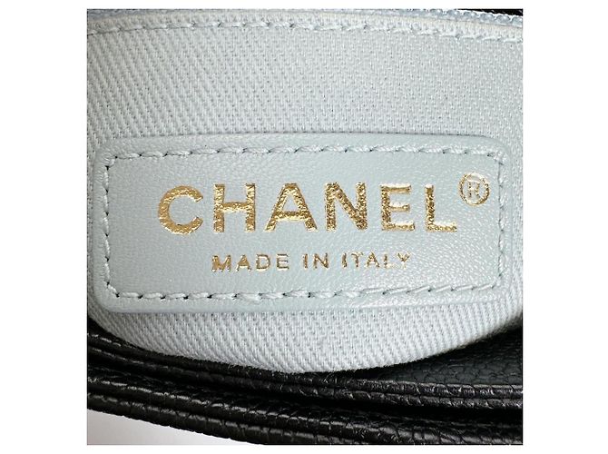 Borsa a spalla in pelle di vitello grana nera Chanel Nero - vista 20