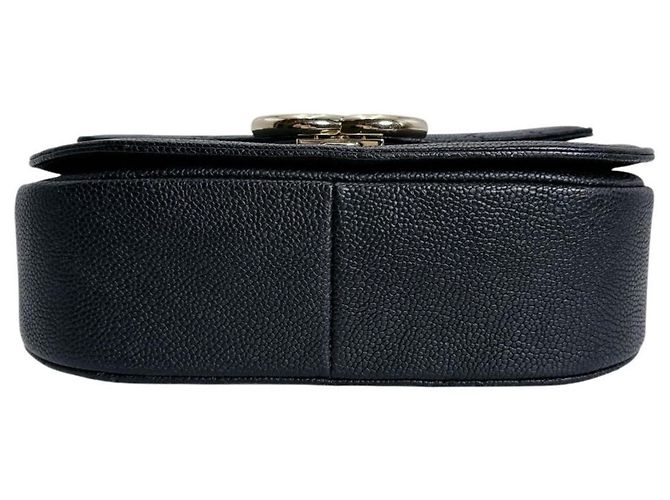 Borsa a spalla in pelle di vitello grana nera Chanel Nero - vista 4