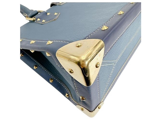 Borsa a mano in pelle Suhali Louis Vuitton Blu - vista 8