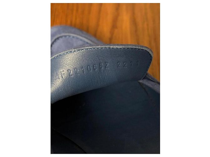 Mocasines de ante Hermès Paris Azul - vista 5