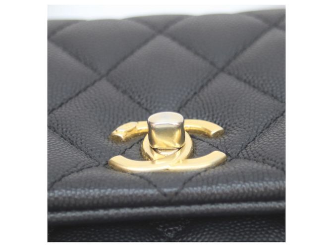 Coco Handle Borsa a Spalla Chanel No. 27 in Caviar Nero con Manico Coco - vista 6