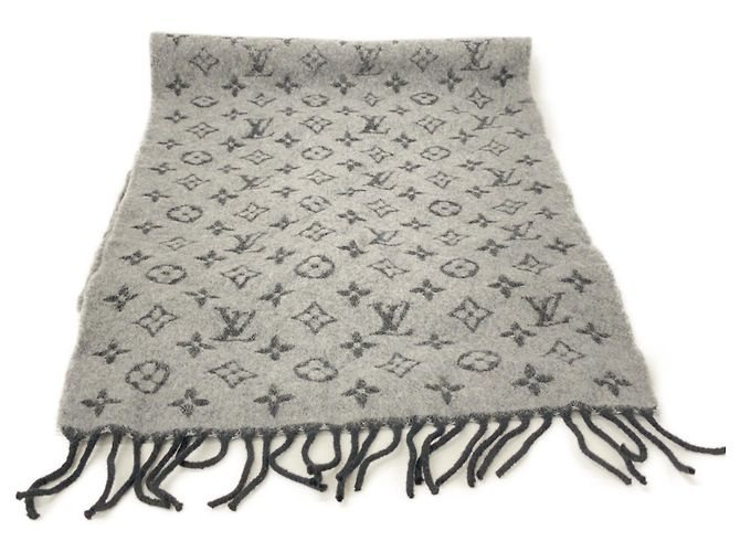 Stola in gradiente Monogram grigia Louis Vuitton Marrone - vista 2