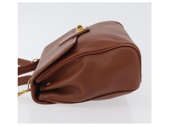 Gucci Vintage Leather Marrone - vista 4
