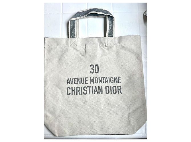 Be Dior Borsa Dior Tote Book in cotone argento - vista 2