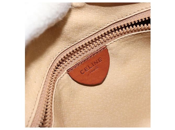 Céline Celine Vintage Macadam Canvas et Cuir Marron - vue 6