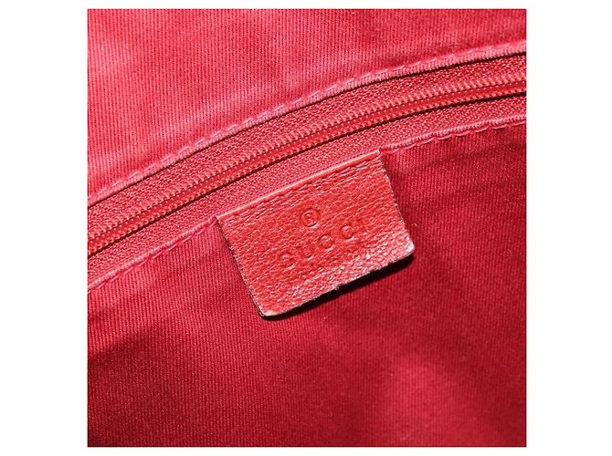 Gucci Vintage Open Tote GG Canvas and leather Medium Rosso - vista 6