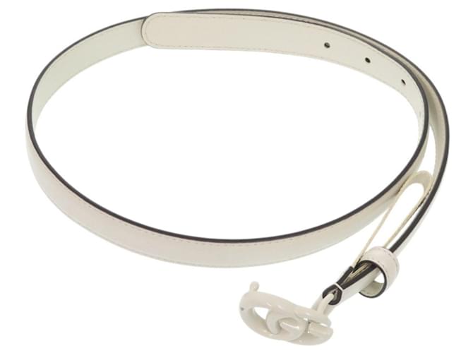 Gucci Double G Ledergürtel Weiß - Ansicht 3