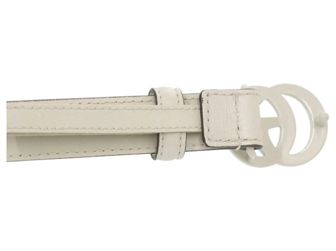 Gucci Double G Ledergürtel Weiß - Ansicht 4