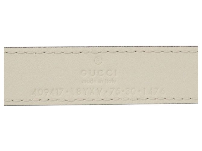 Gucci Double G Ledergürtel Weiß - Ansicht 6