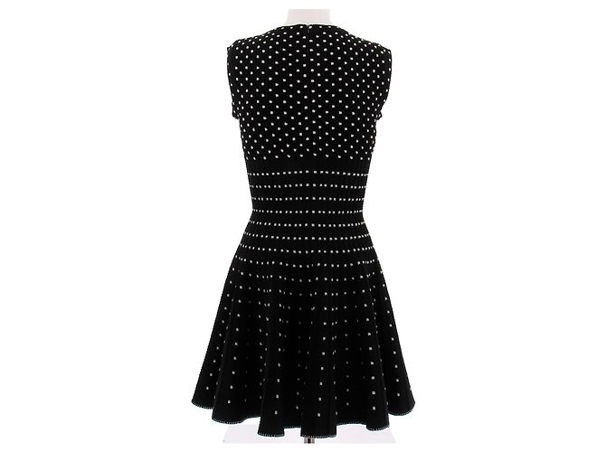 Alaïa Schwarz-weißer Wollkleid - Ansicht 2