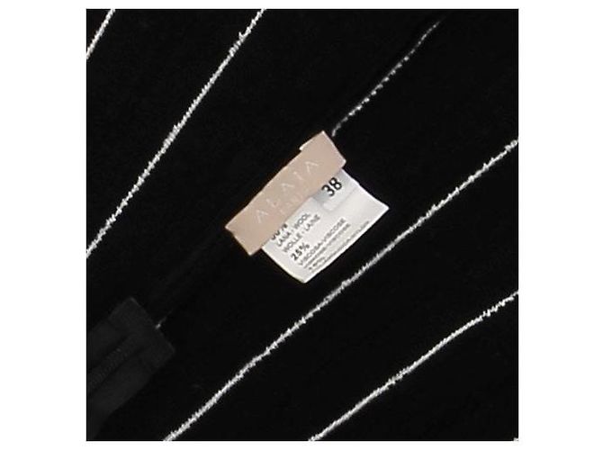 Alaïa Schwarz-weißer Wollkleid - Ansicht 5
