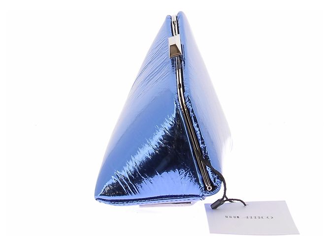 Attico Pochette blu in pelle - vista 3
