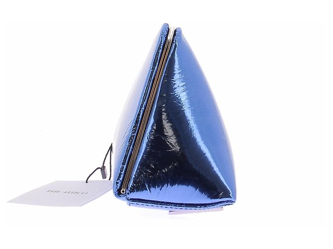 Attico Pochette blu in pelle - vista 4